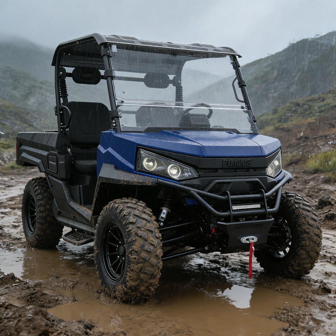 PKE Keyless Committitur Ratio 10KW AC Motor Electric UTV 400A Controller 80-100km Range 4WD